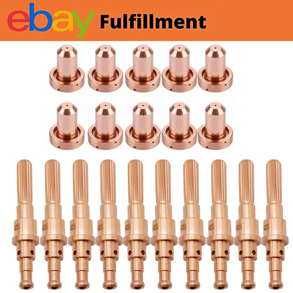 20Pcs Plasma Torch Electrode Nozzle For TD SL60 SL100 PK20 9-8215 9-8210 USA