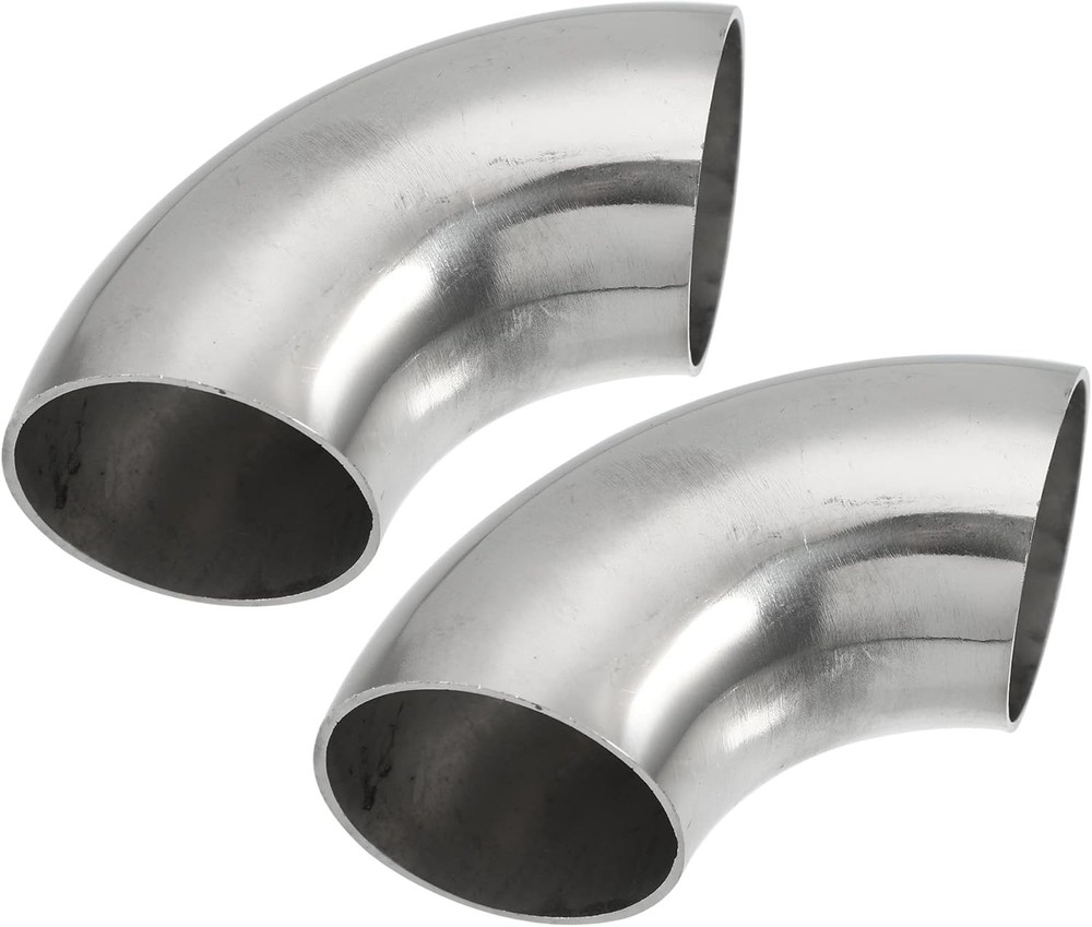 2pcs OD 1.5 Inch 90 Degree 1.2mm Thickness Mandrel Bend Elbow SS304 Size: 1.5