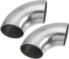 2pcs OD 1.5 Inch 90 Degree 1.2mm Thickness Mandrel Bend Elbow SS304 Size: 1.5