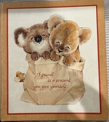 Vintage Hallmark Koala Address Book 3 Ring Binder Loose Leaf Friendship