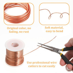 14 Gauge Bare Copper Wire 1.6mm 98ft Dead Soft Solid 1lb Spool Electroculture