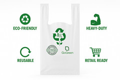Clear Plastic T-Shirt Grocery Bags 3 Mil Heavy Duty Reusable 1/6 21×6.5×11.5