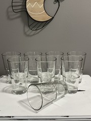 8 Vintage Libbey DuraTuff Endeavor Glasses, Stackable Heavy Duty Tumblers