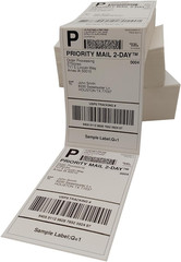4X6 (100X150Mm) Fanfold Direct Thermal Shipping Labels, 8 Stacks / 4000 Labels –