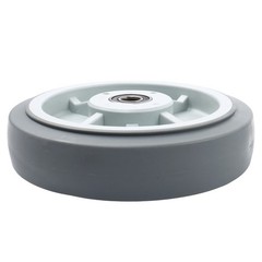 4 Pack 8″ Caster Wheels Replace Polyurethane 1/2″ Axle Hole 900 Pounds Gray