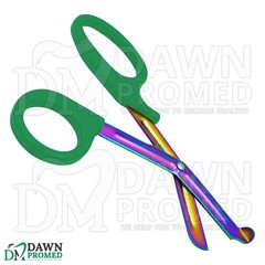 10 EMT Scissors 7.25″ Rainbow Blades with Green Handle Utility Shears German Gr