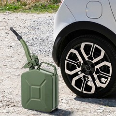 Practical 5L 0.6mm Can Gasoline Jerry Can Steel Tank Emergency Backup Green