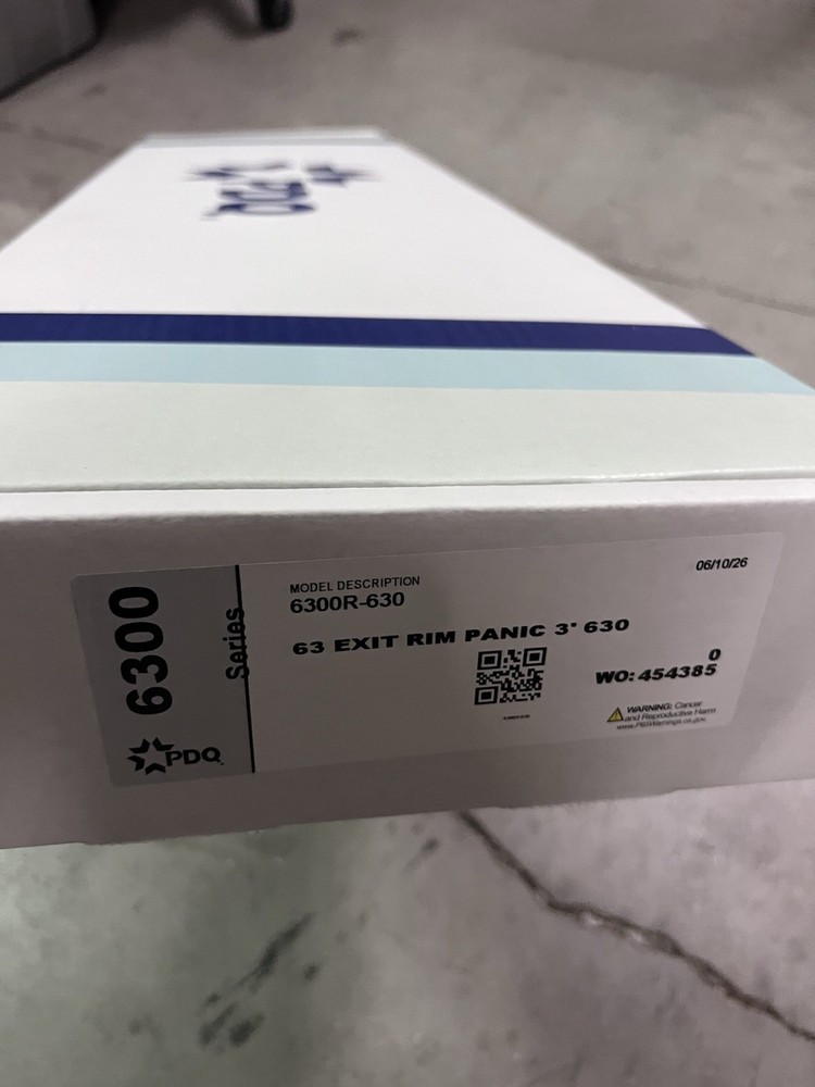 PDQ 6300 Series 6300R-630 Rim Panic Exit Device 36” Stainless Steel