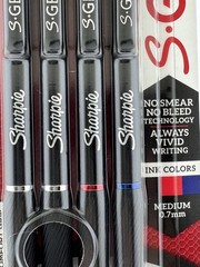 Sharpie Pen 4 Pack Black RED BLUE Ink S-gel Medium 0.7mm 2096174
