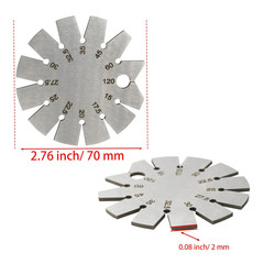1 PCS Brushed Silver 15-120 Degree Bevel Gauge, Stainless Steel Axe Angle Gauge