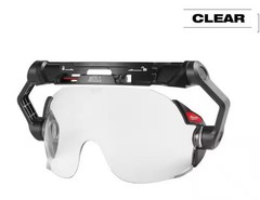 Milwaukee BOLT White Type 1 Class C Hard Hat/ Clear Dual Coat Lens Eye Visor Set