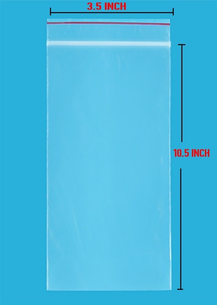 3.5″X10.5″ Reclosable 100/pk Resealable Zip Zipper Lock Bags 2 mil Clear Plastic