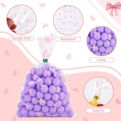 Clear 5x7in 100PCS Cello Cellophane Treat Bags – Pink Candy Cookie Bags with …