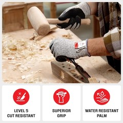 Professional Cut Resistant Work Gloves for Men and Women with Firm Grip and W…
