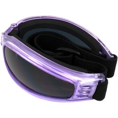2 Birdz Eyewear Cardinal Purple Padded Goggles Super Dark + Clear Lenses