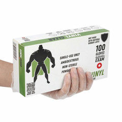 Disposable Vinyl Medical Exam Gloves 5 Mil Clear Powder Free Choose: Size | Pack