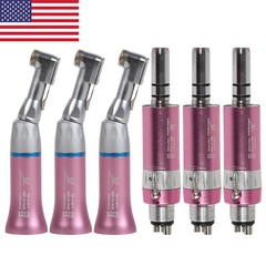 Dental NSK Style Low Slow Speed Contra Angle /Air Motor Handpiece 4 Hole Pink Dr