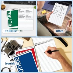 Steno Pads 6×9 5 Pack Gregg Ruled Top Spiral Notebook 60 Sheets