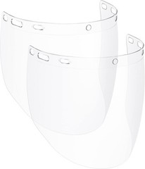 NoCry 2-Pack of Replacement Visors for Heavy Duty Clear Face Shield; Anti-Fog Pr