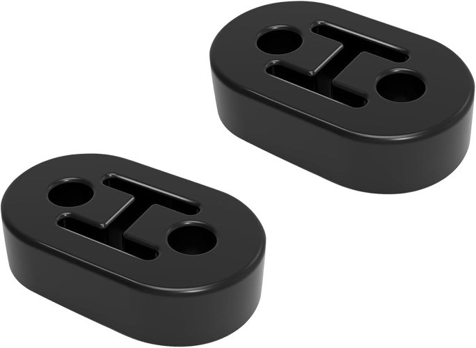 Universal Fit Exhaust Rubber Hanger Mount with 2 Holes, 0.47 Color: black-2PCS