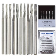1-10 Dental Surgical Burs 25mm SL Round 4 6 2 557 701 702 Carbide Bur High Speed