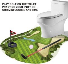 Toilet Golf Game-Practice Mini Golf in Any Bathroom – Great Toilet Time – Dad G