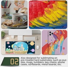 A-SUB 8.5″x14″ 200 hojas 105g Papel de Sublimación, Tamaño Legal ideal Mugs