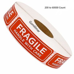 FRAGILE Stickers 1×3 Inch | Handle With Care Labels 1000 Pack | Strong Adhesive