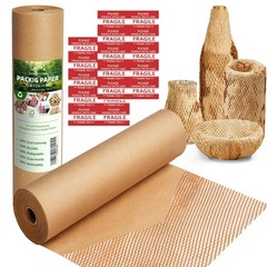 Rollo de envoltura acolchada de nido de abeja de 12″ x 35′ para envíos mudanzas