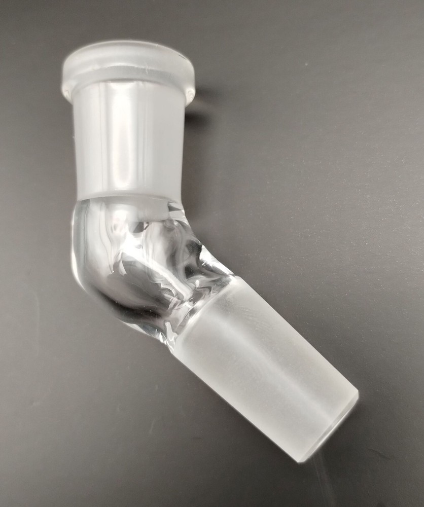 14mm 45 Degree Angle Glass Ground Joint Attachment Adapter GonG Elbow