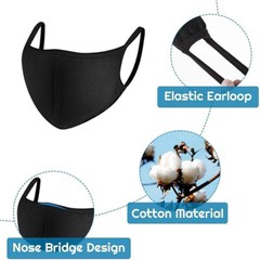 1/3/5/10/25//50/100 Black Face Mask Washable Reusable Cotton Safety Respirator