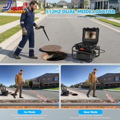 Rechargeable 512Hz Underground Pipe Locator with 3000mAh Battery Blue/Black