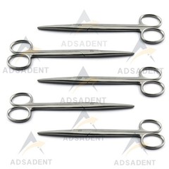 5 Pieces Mayo Scissors STR 17cm Surgical Operating Tissue Cutting Sutures Lab