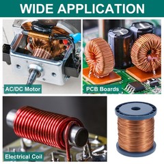 16 AWG Magnet Wire, 16 Gauge 80 oz Enameled Copper Wire, 155C(311F)