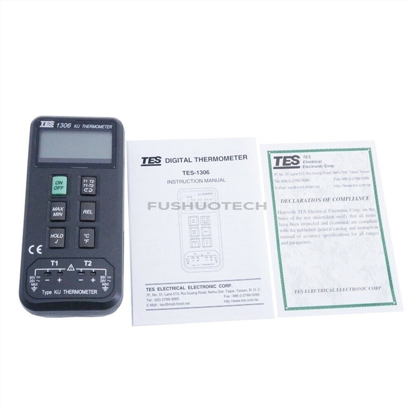 TES-1306 Handheld Type K.J. Digital Thermometer Input Thermometer ax *mp