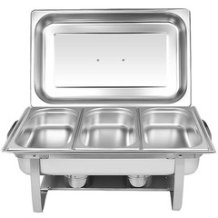 9QT Catering Chafing Dish Food Warmer buffet set 316 Stainless Steel w/3 pan