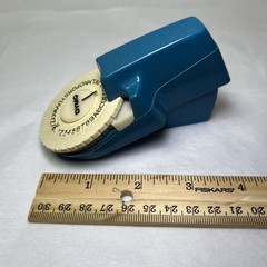 Vintage Blue Dymo MINI LABEL MAKER USA 1980’s Handheld Cordless Embossing