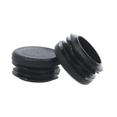 12Pcs Round Plastic Plug, 1 Inch (25mm) End Caps for Tubing 1 Inch, Black