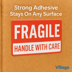 FRAGILE Stickers 1×3 Inch | Handle With Care Labels 1000 Pack | Strong Adhesive