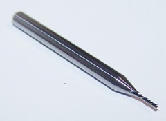 (5) 0.80mm (.0315″) CARBIDE END MILL 2 FLUTE DOWN CUT SOFT PLASTIC WOOD LBE-080