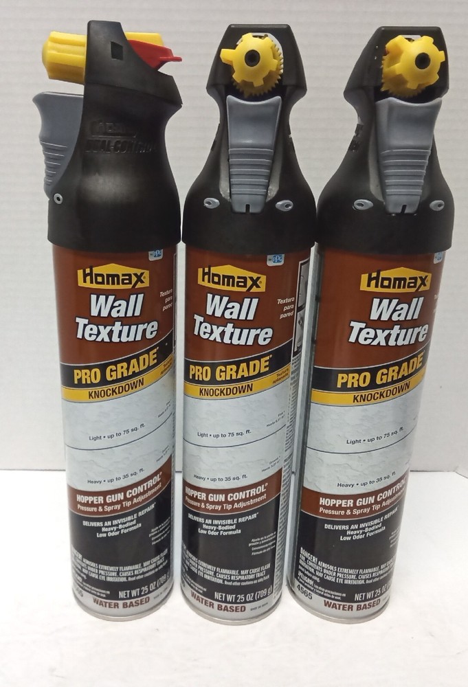 Homax Wall Texture Pro Grade Knockdown Hopper Gun Control 25oz Lot of 3 4565 New
