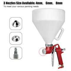 Air Hopper Spray Gun Texture Tool Drywall Wall Painting Sprayer 3 Nozzle 4/6/8mm