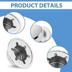 1/2 Push Nut Axle Cap, 6 Pack Push on Pushnut Cap Spring Steel Permanent Washer
