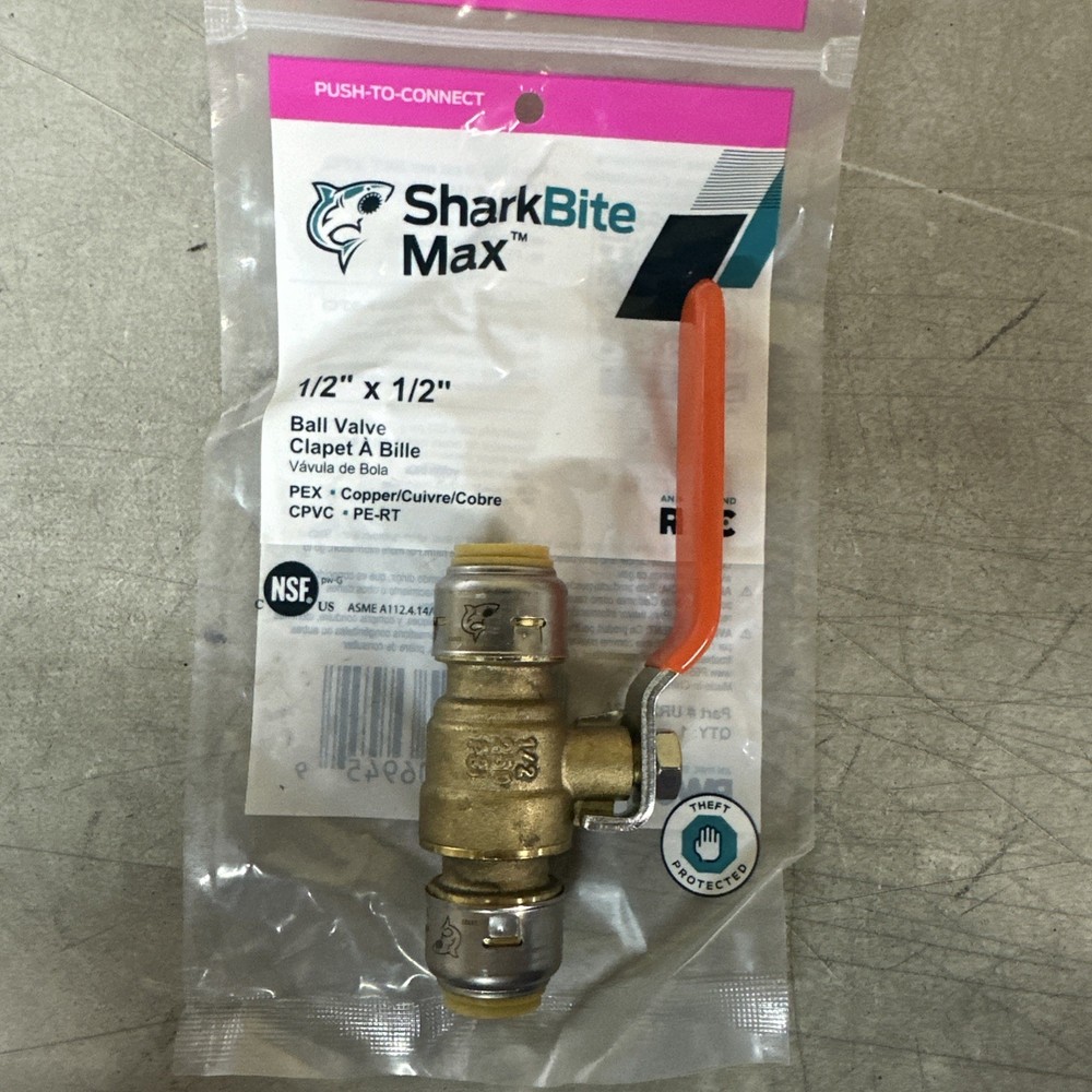 NEW SharkBite Ball Valve 1/2” X 1/2” PN: UR22222A