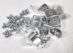 5/8″ Zinc Plated Steel Offset Clips with Screws (20)