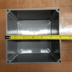 Carlon 6 in. x 6 in. x 4 in. Gray Electrical PVC Junction Box – E987R-3-HD