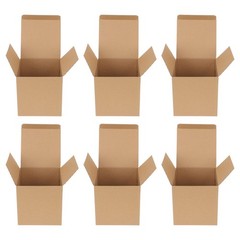 6Pcs Reusable Small Kraft Shipping Boxes for Business Packaging Light Yellow