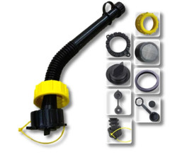 SUPER LONG 11″ FLEXIBLE SPOUT WITH TONS OF ACCESSORIES – FITS MOST CANS & JUGS