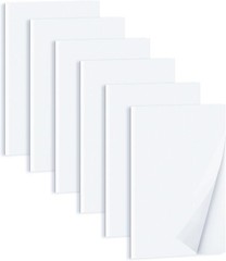 6 Pack 4×6 Blank Memo Note Pads 50 Sheets Small Scratch Pads for Writing