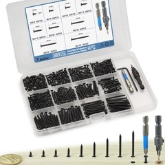 440PCS Flat Head Phillips Wood Screws Assortment Kit, Carbon Steel Self-Tappi…